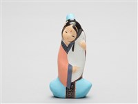 泥人張泥偶(一盒八個)-彈琵琶仕女的圖片