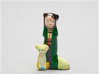 泥人張泥偶(一盒八個)-少女與愛犬的圖片