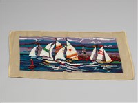 上海絨織墊(帆船)藏品圖，第1張
