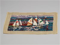 上海絨織墊(帆船)藏品圖，第2張