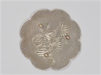 牽牛花八曲形銀絲盤藏品圖，第3張