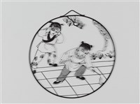 人物(四幅)-玩炮竹藏品圖，第1張