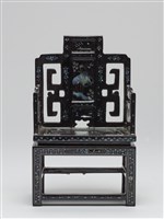 螺細漆椅形茶几擺設(三件)-椅子藏品圖，第1張