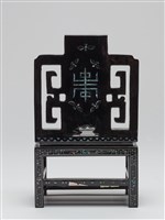 螺細漆椅形茶几擺設(三件)-椅子藏品圖，第3張