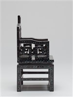 螺細漆椅形茶几擺設(三件)-椅子藏品圖，第4張