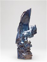 鈞釉貓頭鷹塑像藏品圖，第5張