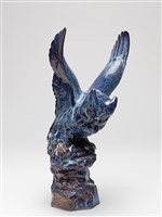 鈞釉貓頭鷹塑像藏品圖，第6張