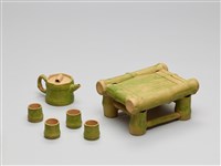 宜興陶仿竹茶具組藏品圖，第2張