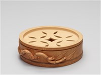 宜興陶仿竹茶具組-茶盤藏品圖，第1張