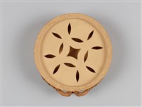 宜興陶仿竹茶具組-茶盤藏品圖，第7張
