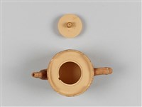 宜興陶仿竹茶具組-茶壺藏品圖，第8張