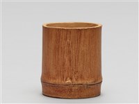 宜興陶仿竹茶具組-茶杯藏品圖，第2張