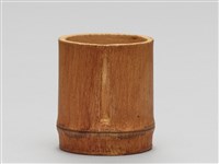 宜興陶仿竹茶具組-茶杯藏品圖，第2張