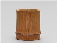 宜興陶仿竹茶具組-茶杯藏品圖，第2張