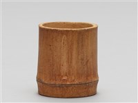 宜興陶仿竹茶具組-茶杯藏品圖，第2張