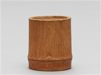 宜興陶仿竹茶具組-茶杯藏品圖，第2張