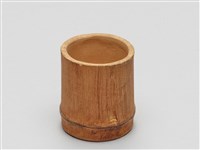 宜興陶仿竹茶具組-茶杯藏品圖，第1張