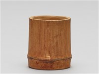 宜興陶仿竹茶具組-茶杯藏品圖，第2張