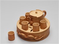 宜興陶仿竹茶具組藏品圖，第1張