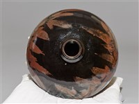 仿磁州窯黑釉鐵鏽花短頸小口瓶藏品圖，第6張