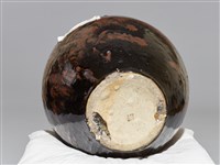 仿磁州窯黑釉鐵鏽花短頸小口瓶藏品圖，第7張