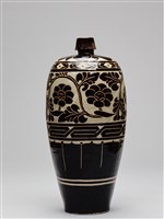 仿磁州窯黑釉剔刻花梅瓶藏品圖，第4張
