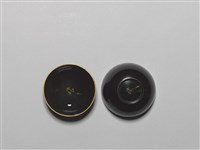 黑漆蓋碗－畫著燕子的碗藏品圖，第1張