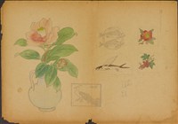 雙面繪設計草圖－飛魚、玫瑰花藏品圖，第1張