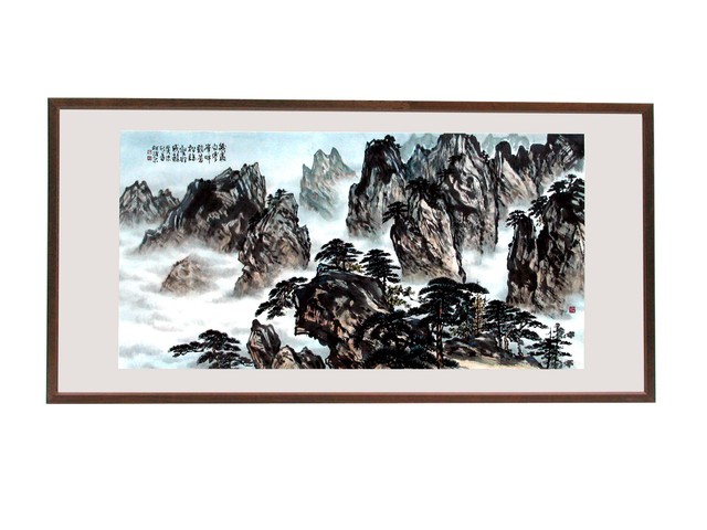 幾度白雲峰畔鎖蒼松的圖片
