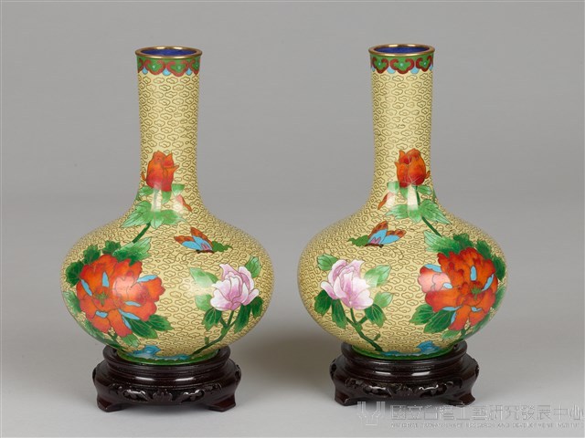 牡丹花瓶(乙對)藏品圖，第1張