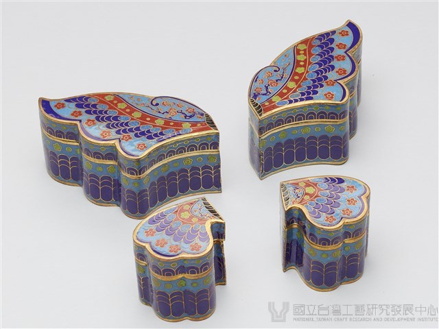 景泰藍蝴蝶拼盒藏品圖，第3張