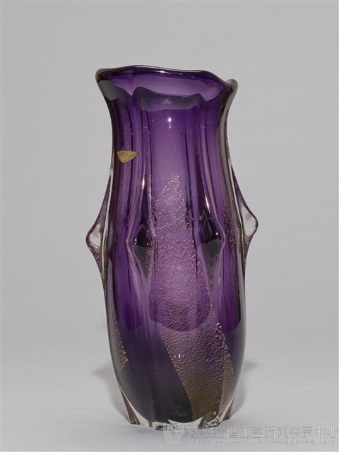 琉璃紫色琉璃花器藏品圖，第3張