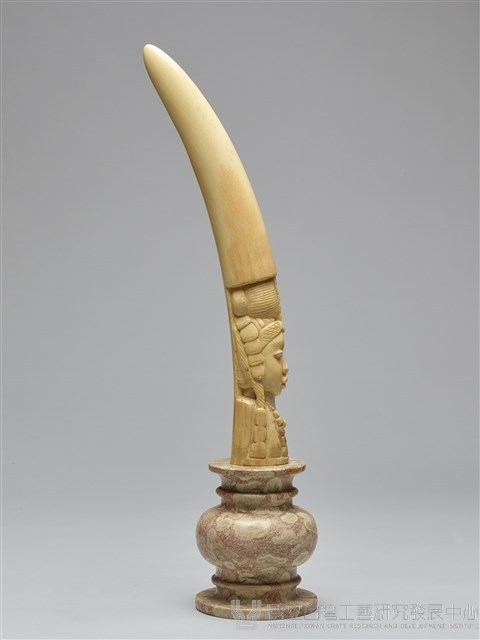人面頭像大象牙雕藏品圖，第4張