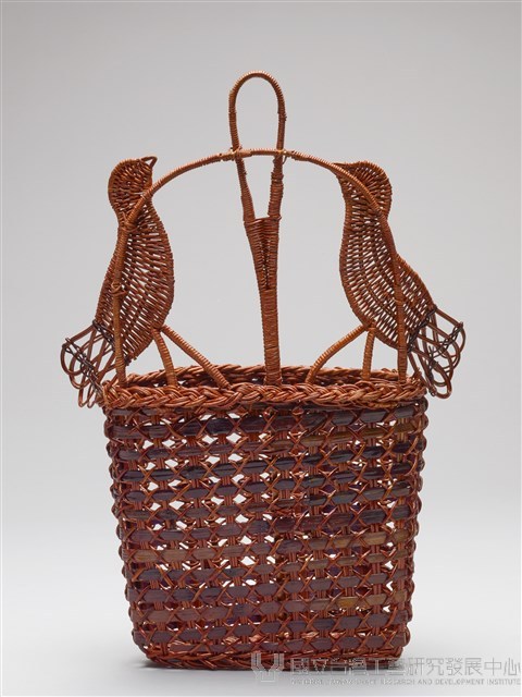 竹編染色雙鳥容器藏品圖，第3張