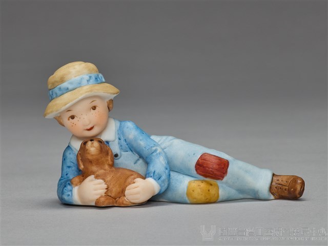 雀斑人形/臥姿男孩與犬藏品圖，第3張