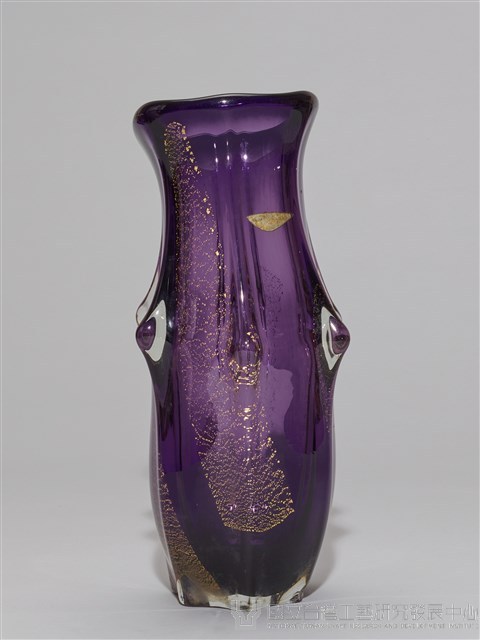 琉璃紫色琉璃花器藏品圖，第2張