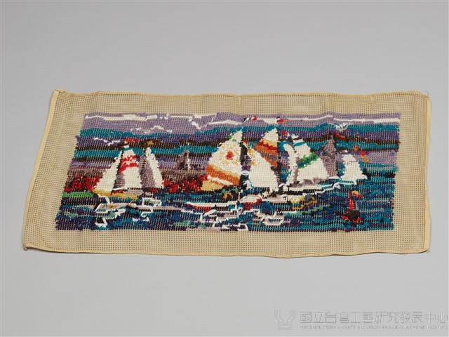 上海絨織墊(帆船)藏品圖，第2張