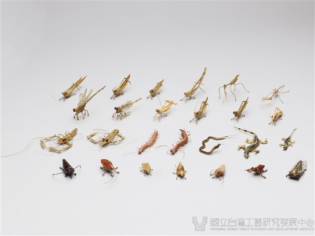 棕編昆蟲、爬蟲26個藏品圖，第1張
