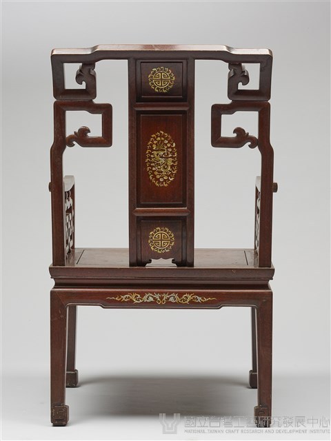 鑲龍吐珠鏍鈿古董家具-椅子（扶手）藏品圖，第4張