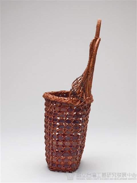 竹編染色雙鳥容器藏品圖，第2張
