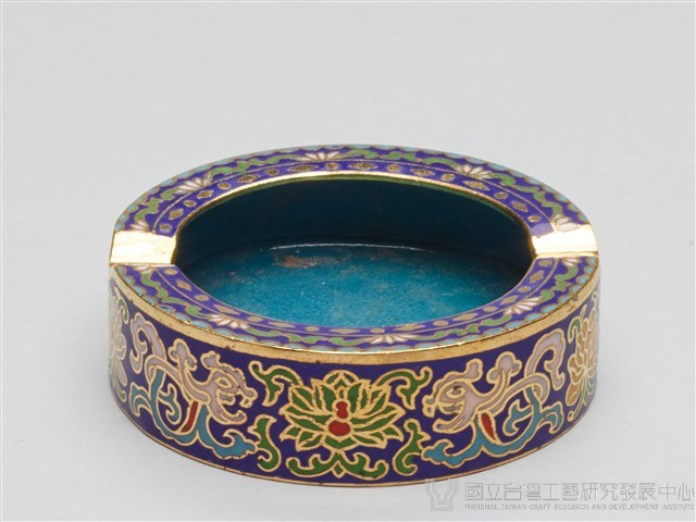 景泰藍圓形煙灰缸藏品圖，第1張