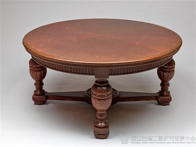 雕紋木製家具-圓几藏品圖，第3張