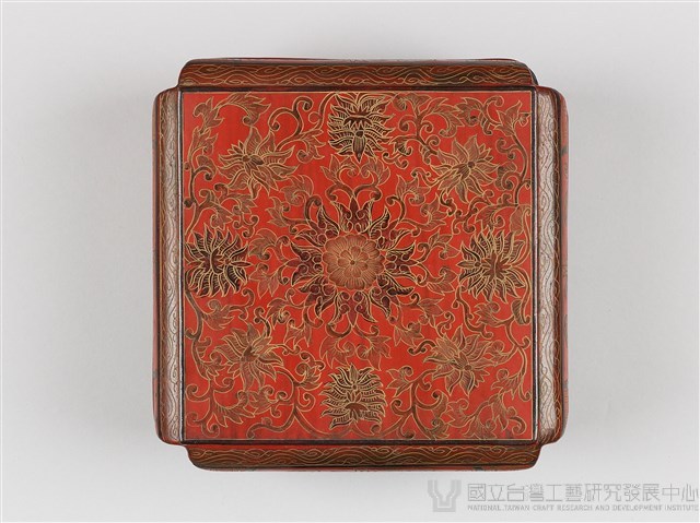 倭角方形漆盒藏品圖，第7張