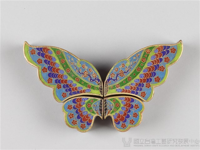 景泰藍蝴蝶拼盒藏品圖，第7張