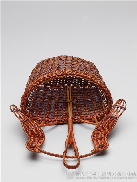 竹編染色雙鳥容器藏品圖，第7張