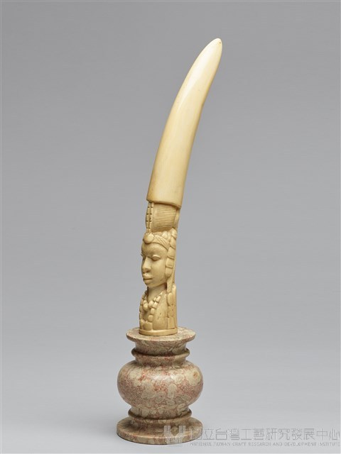 人面頭像大象牙雕藏品圖，第5張