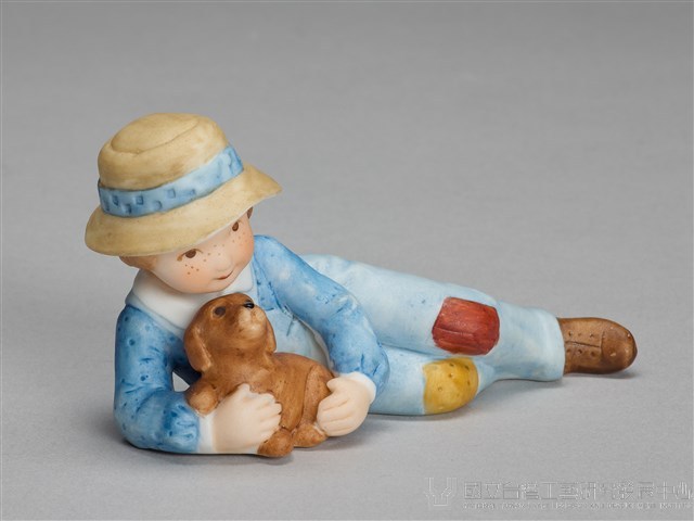 雀斑人形/臥姿男孩與犬藏品圖，第1張