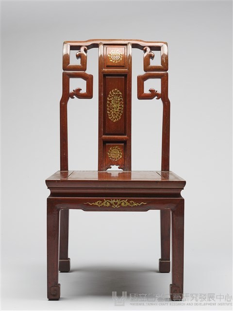 鑲龍吐珠鏍鈿古董家具-椅子（無扶手）藏品圖，第2張