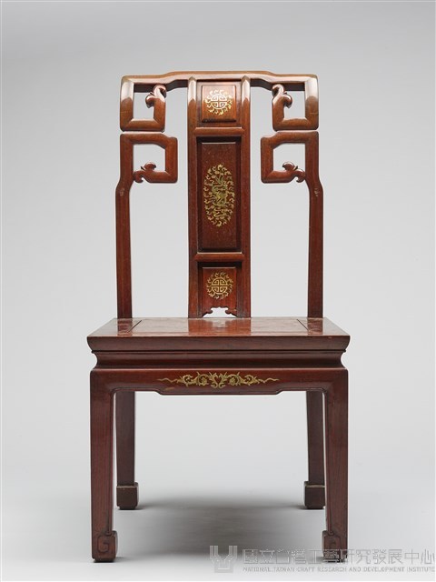 鑲龍吐珠鏍鈿古董家具-椅子（無扶手）藏品圖，第2張