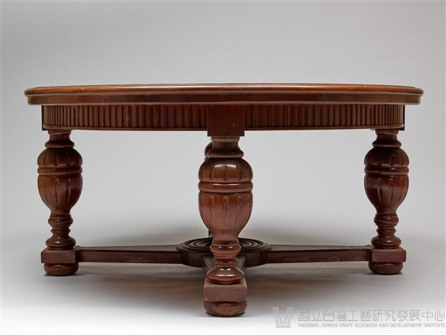 雕紋木製家具-圓几藏品圖，第2張